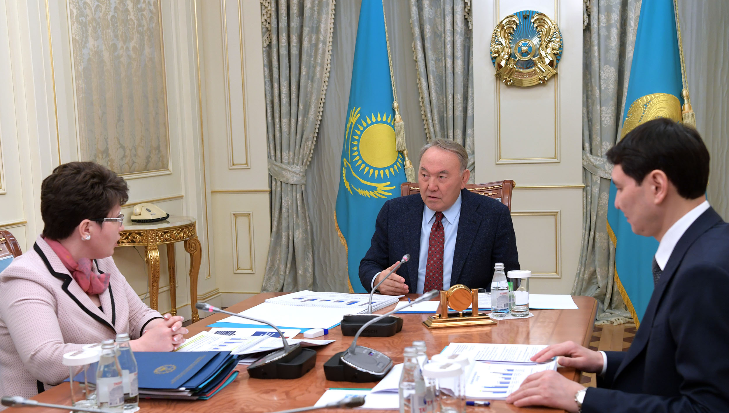 Nursultan Nazarbayev receives Accounts Committee Chairperson