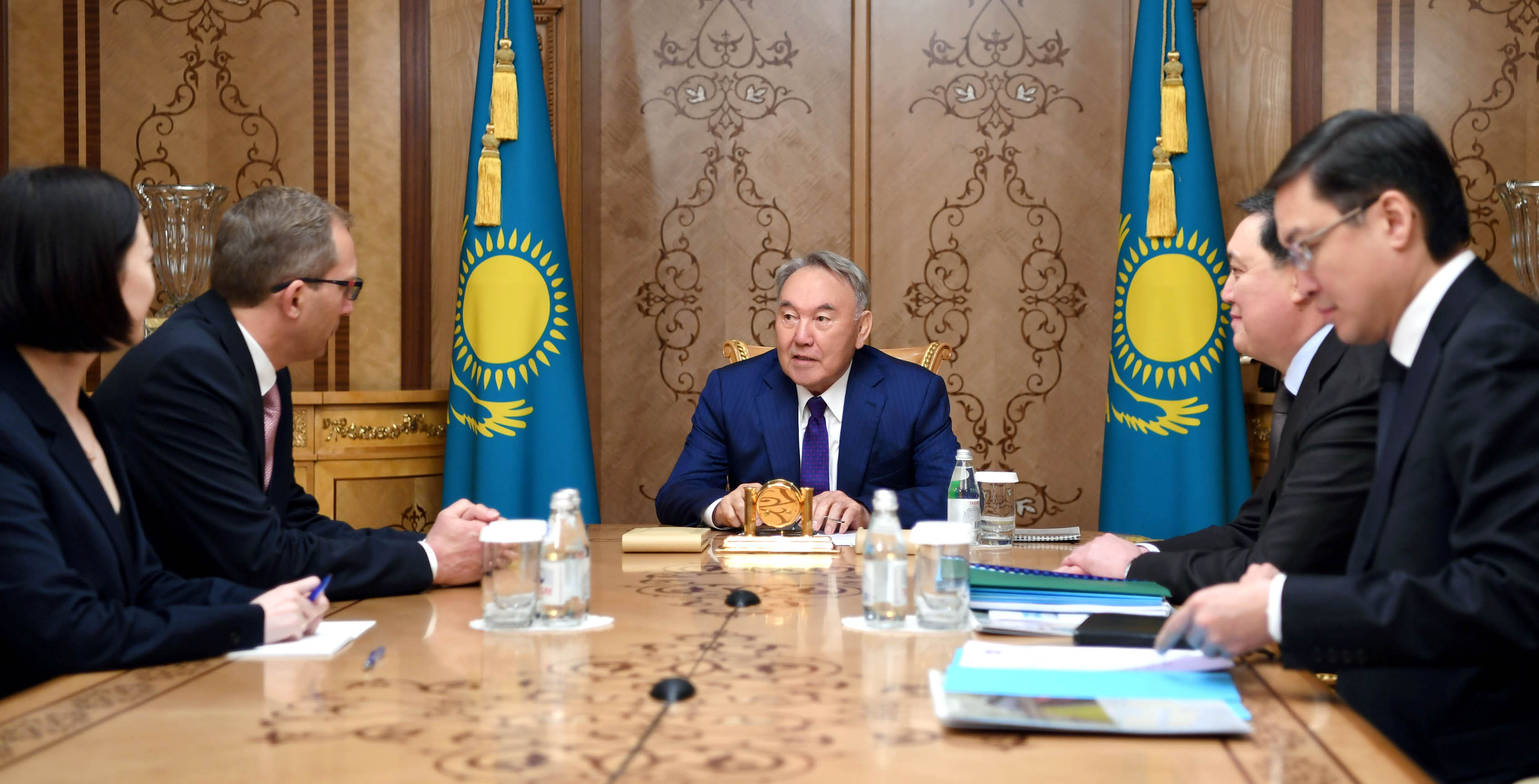Nursultan Nazarbayev meets with the Chairman of the Board of the company "ALSTOM" Henri Poupart-Lafarge