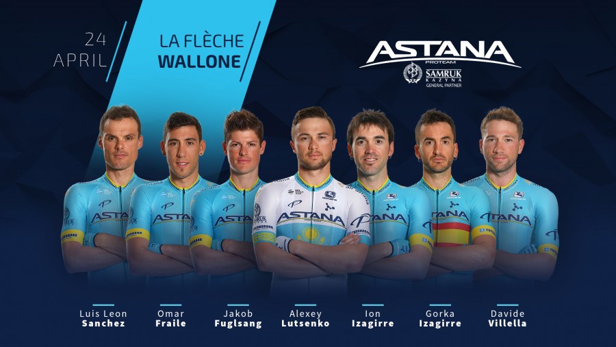Astana announces roster for  La Flèche Wallonne 2019