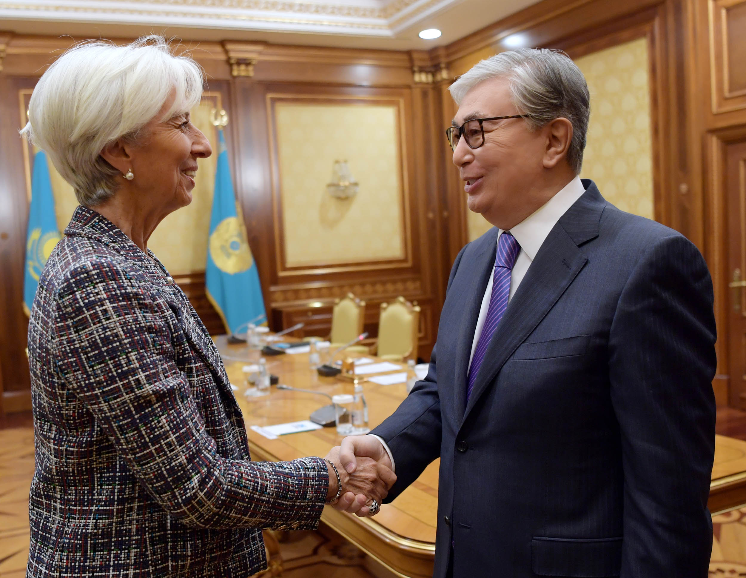 Kassym-Jomart Tokayev meets with Managing Director of the International Monetary Fund Christine Lagarde
