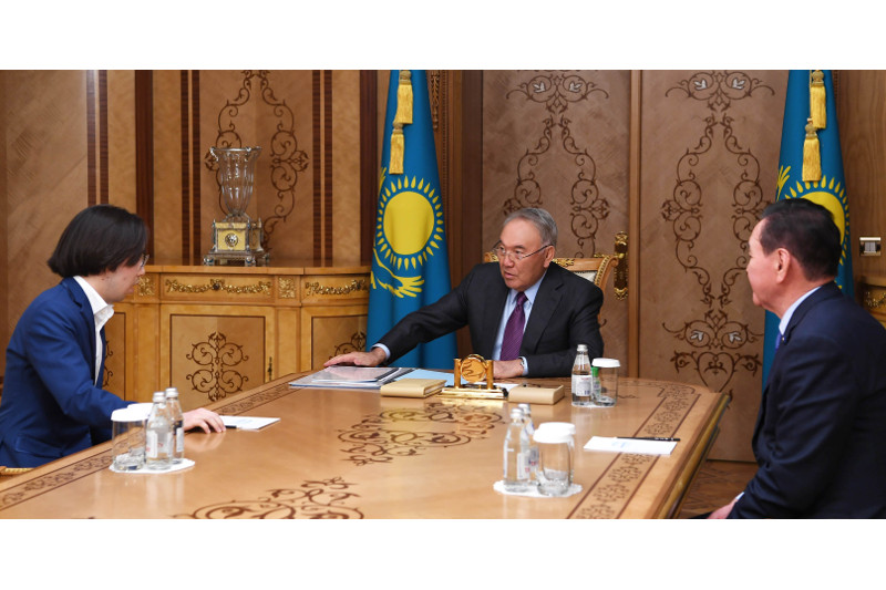 Nursultan Nazarbayev receives young composer Rakhat-Bi Abdysagin