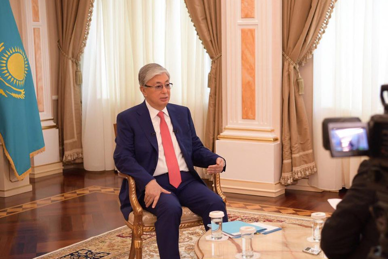K.Tokayev gives an interview to the International News Agency "Bloomberg"