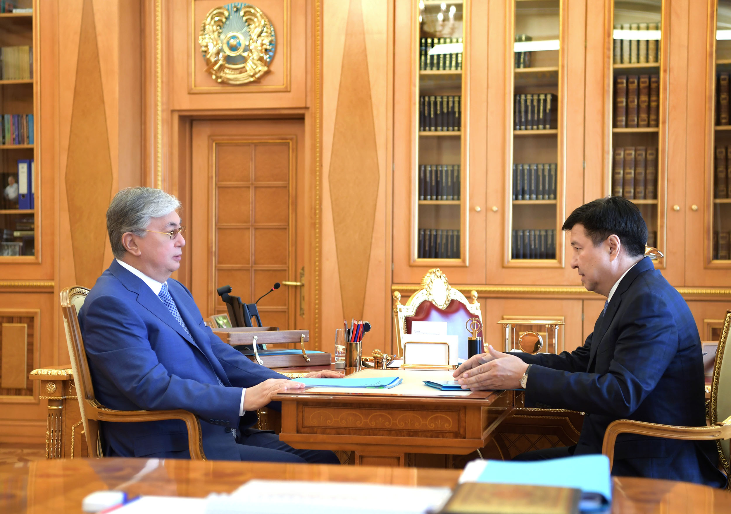 Kassym-Jomart Tokayev receives Chairman of the Supreme Court Jakip Asanov