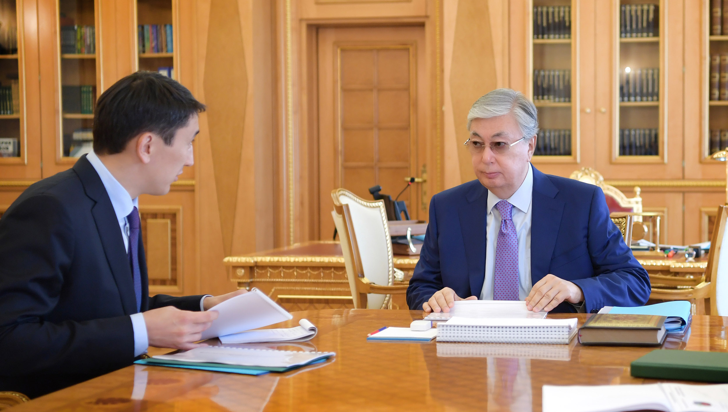 Kassym-Jomart Tokayev receives Magzum Mirzagaliev, Minister of Ecology, Geology and Natural Resources