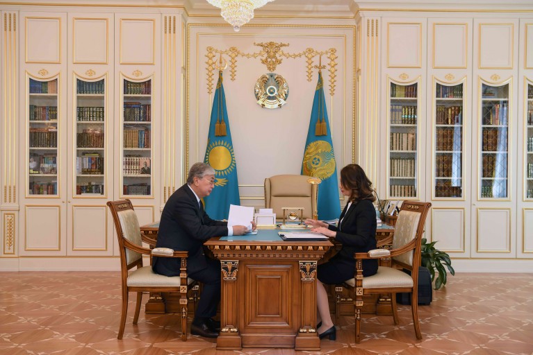 Tokayev receives Head of the Agency for civil service affairs Anar Zhailganova