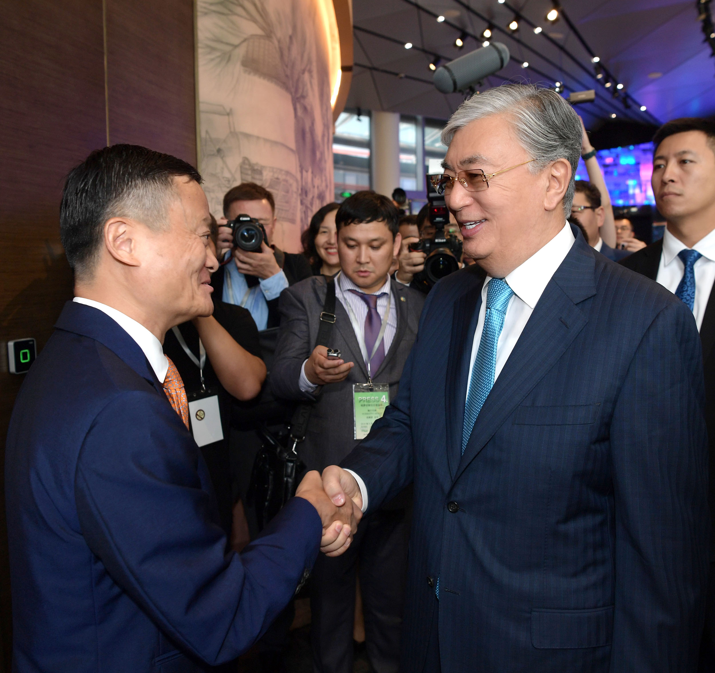 Kassym-Jomart Tokayev meets with the founder of Alibaba Group Jack Ma