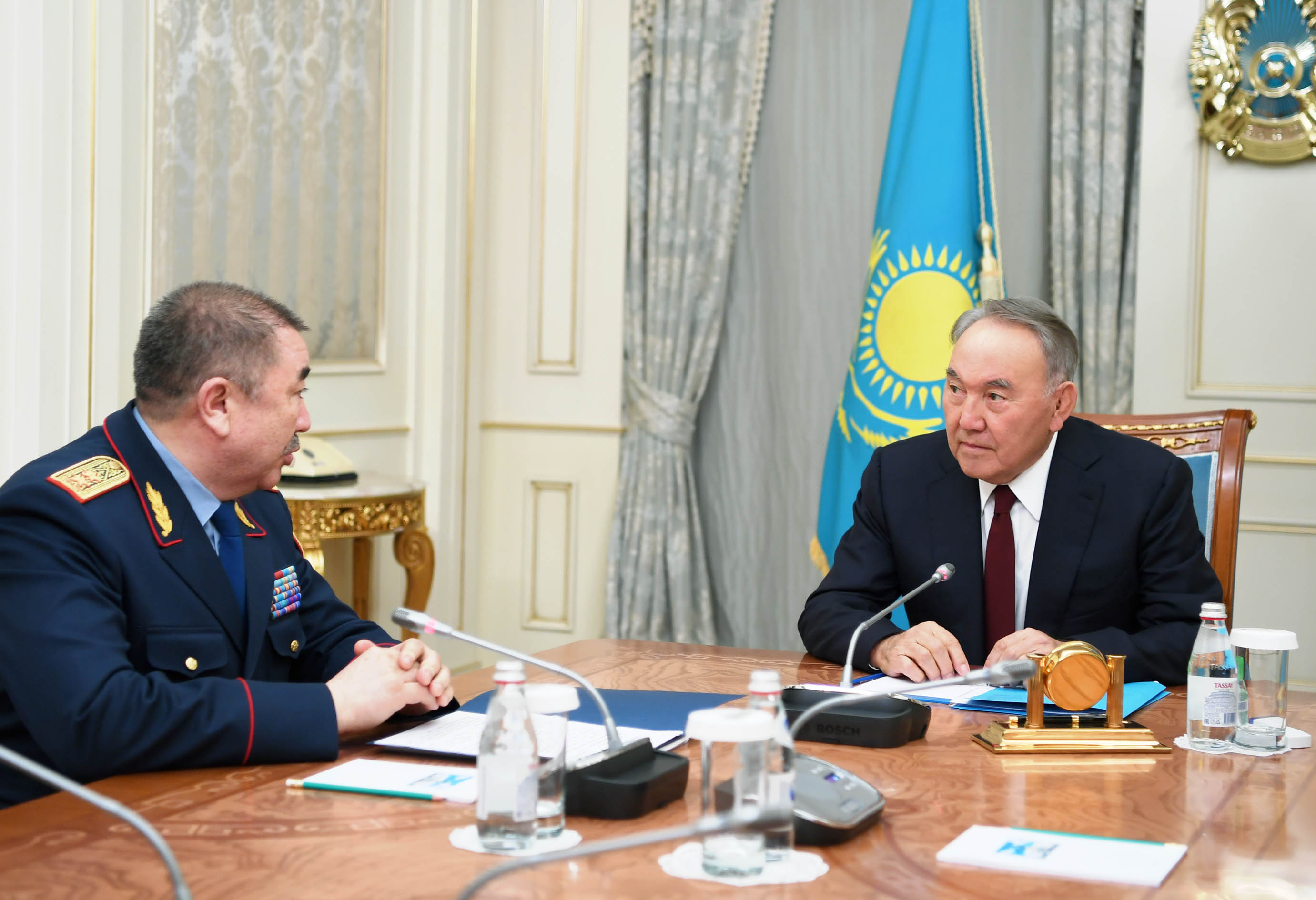 Nursultan Nazarbayev receives Minister of internal Affairs