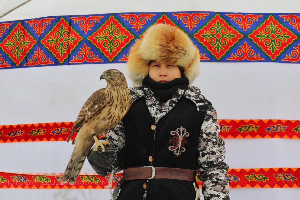 An 11-year-old boy from Kazakhstan is the youngest falconer