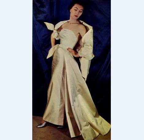 Christian Dior Evening Gown, Photo Moussempès, 1949