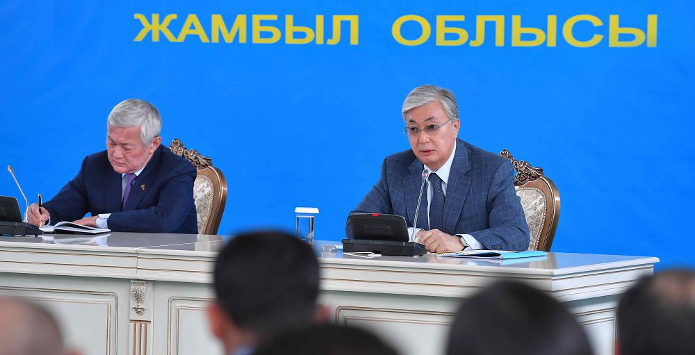 Kazakh President visits Kordai, Jambyl region