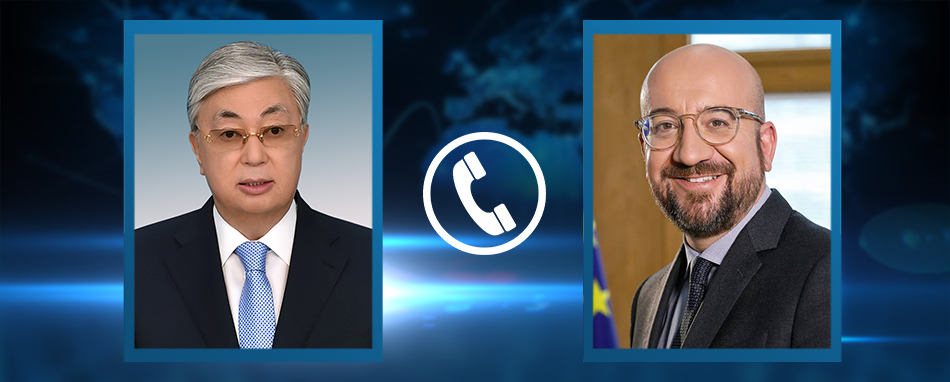Kazakh President speaks over phone with President of the European Council