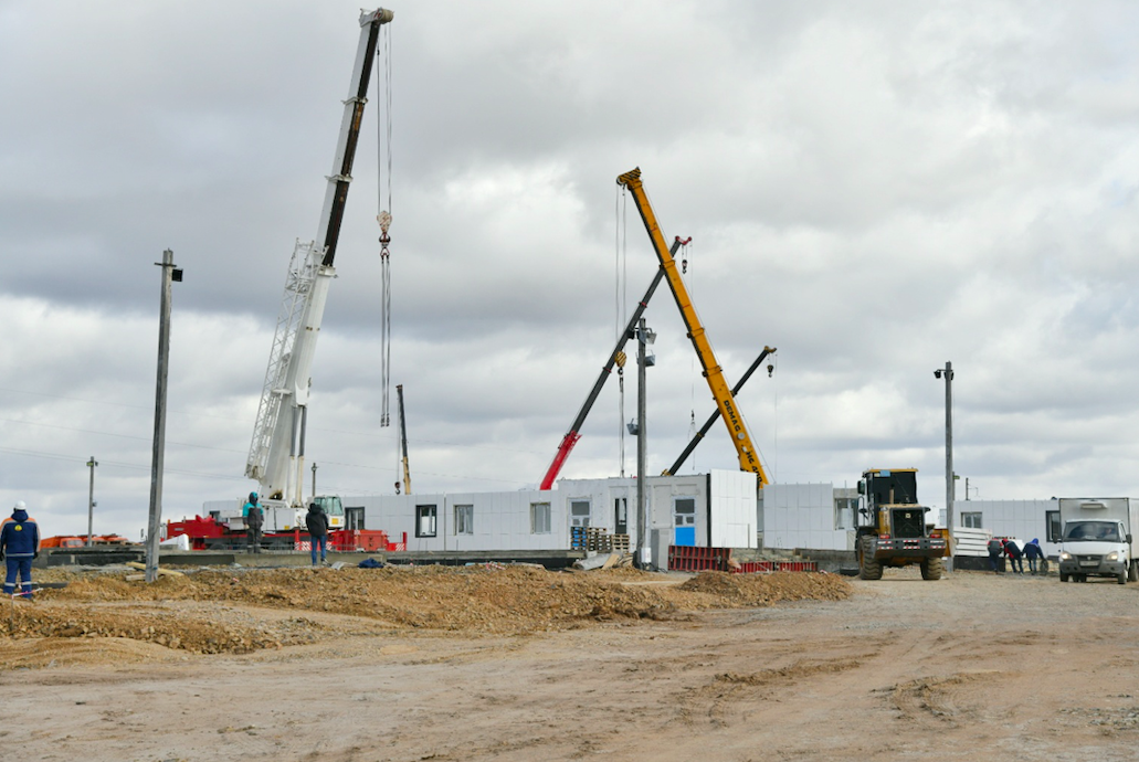 New hospital to be built in 12 days in Kazakh capital (photos)
