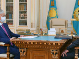 The Head of State receives Minister of Finance Yerulan Zhamaubayev