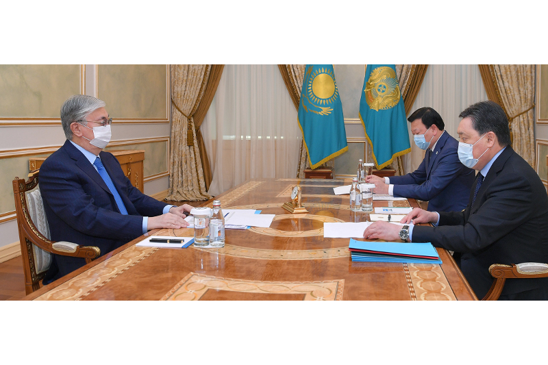 Kassym-Jomart Tokayev receives Prime Minister Askar Mamin and Health Minister Alexey Tsoi